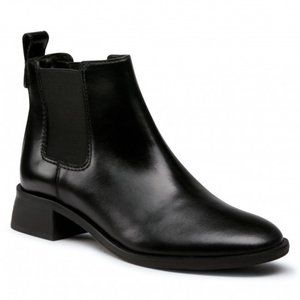 $650 Tory Burch Chelsea 35 mm Casual Calf Leather Boots Bootie Perfect Black 8